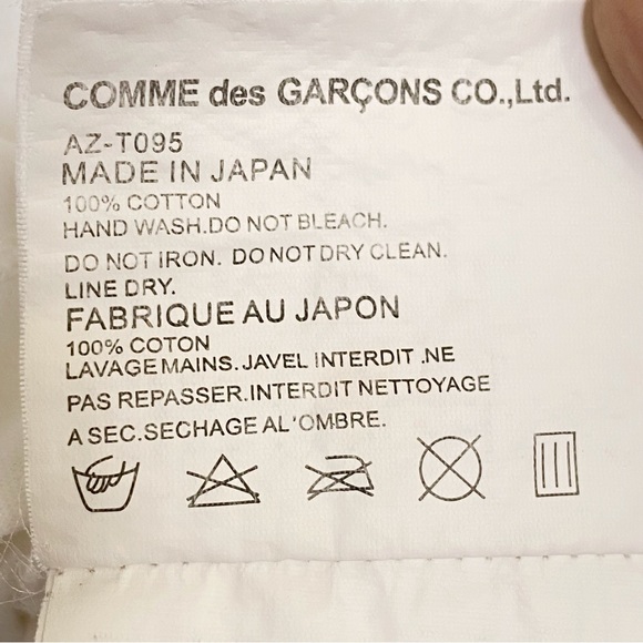 PLAY COMME DES GARÇONS red heart patch white cotton t-shirt tee shirt - Picture 10 of 10